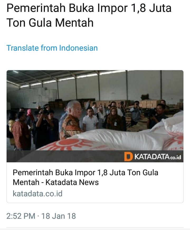 Cybernesia's tweet photo. Dalam waktu berdekatan keran impor dua komoditas dilakukan pemerintah. https://t.co/cdjSqELNxR