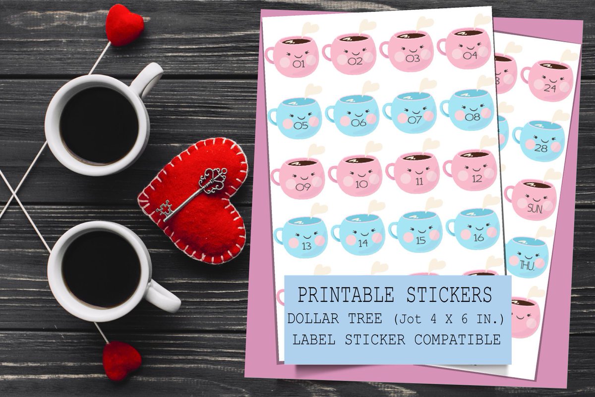 Bimbys's tweet photo. Kawaii Coffee Cup Dates Printable Sticker for Planners https://t.co/2RizH4Kpsj #papergoods #calendar #kawaii #coffee #cup #dates #printablesticker #forplanners #cutetrendshop https://t.co/uqGSiiOgli