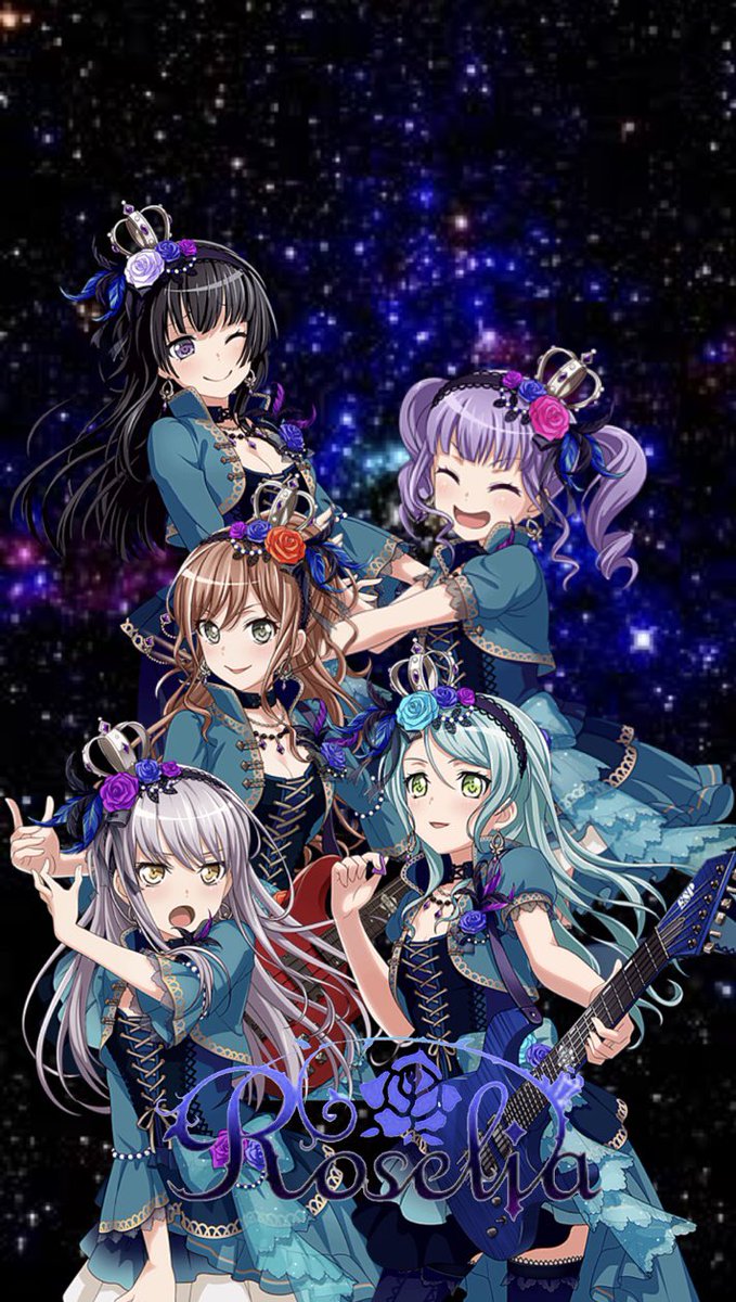 入宮聖夜 ゆりか組 りさーくる Roselia壁紙作りました Roselia バンドリ ガルパ