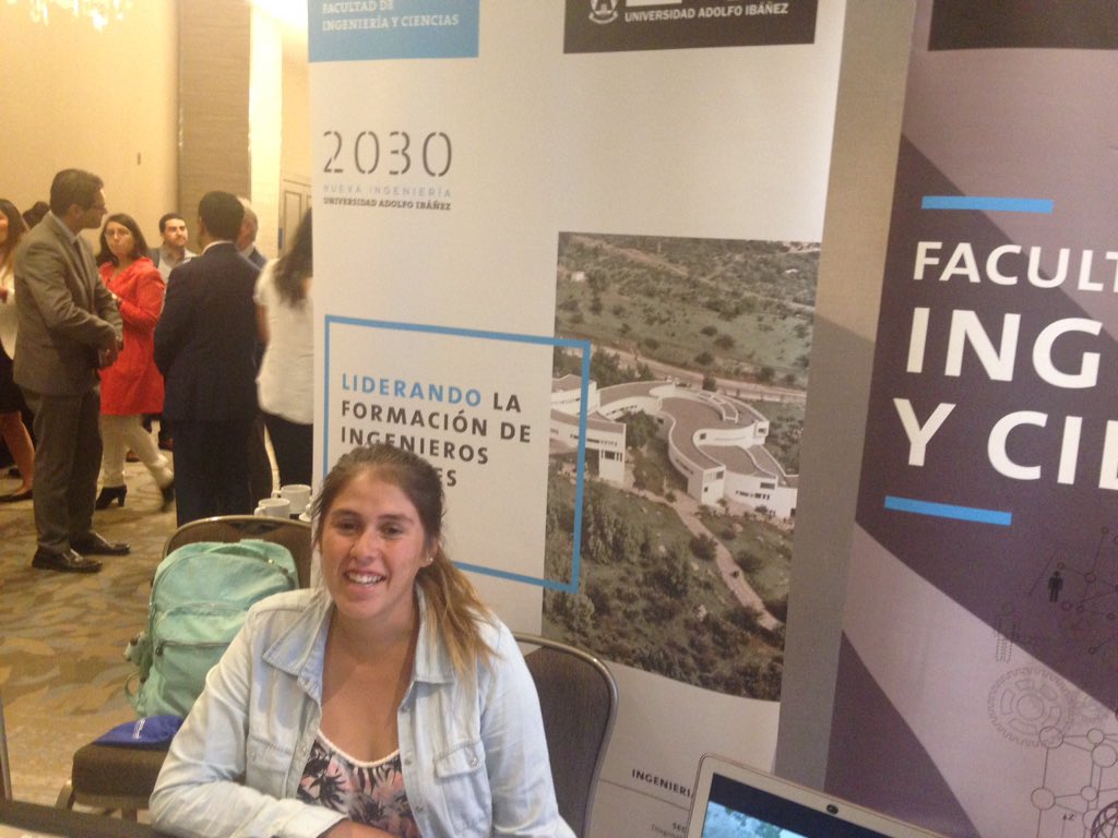 ingenieriaUAI's tweet photo. Maria Ignacia Encina, ingeniera @UAI_CL presenta su emprendimiento #Meerk en IV Encuentro Ingeniería 2030 #ING2030 @Corfo 👏👏👏 https://t.co/nuWikGDx6D