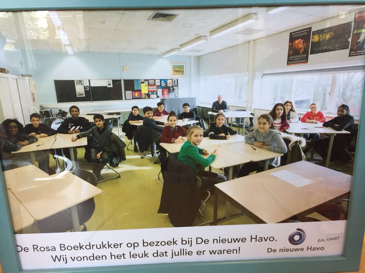 VO Experience De nieuwe Havo, de #RosaBoekdrukker    op bezoek.