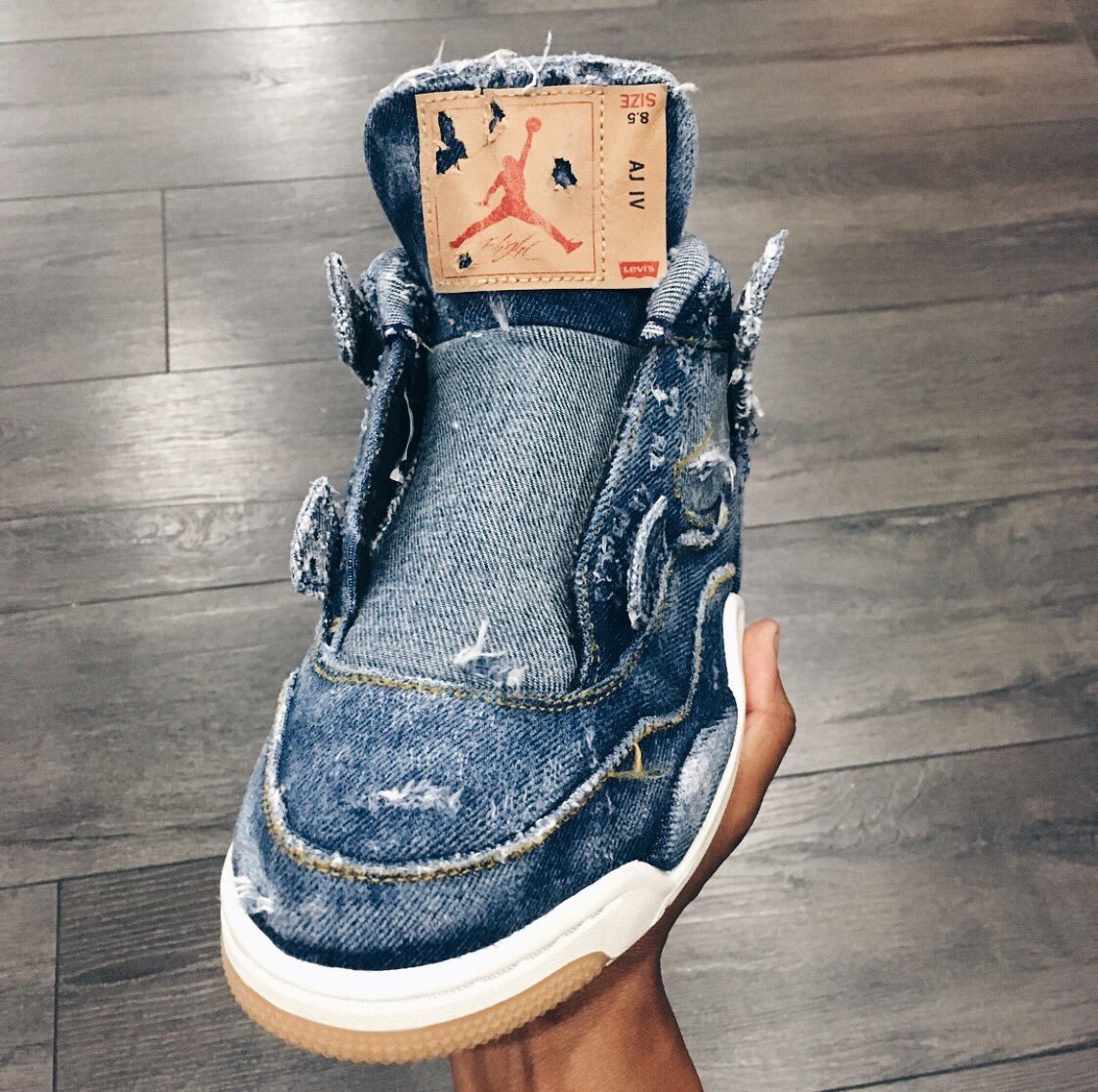 jordan 4 levis distressed