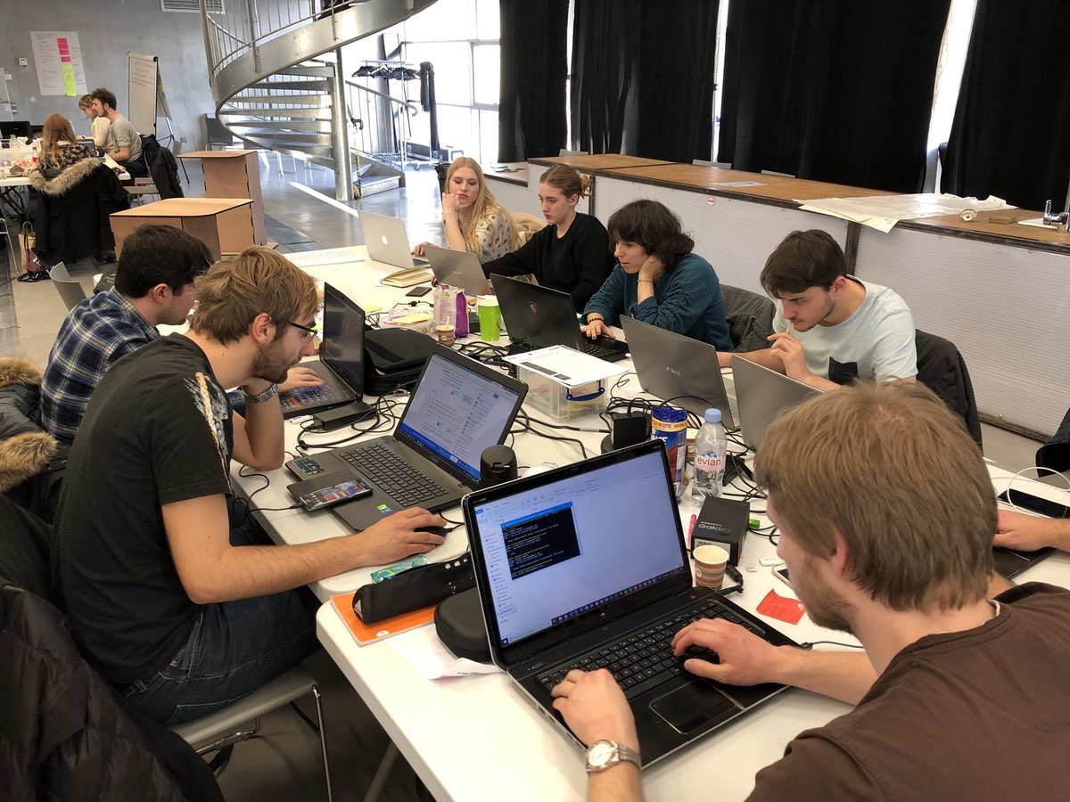LudiStreet's tweet photo. #SI2018 Dernière ligne droite pour terminer le prototype ! #CaVaLeFaire @_LeDome @ENSICAEN @BrassartCaen @NAmenagement https://t.co/Rcm6is8uc9