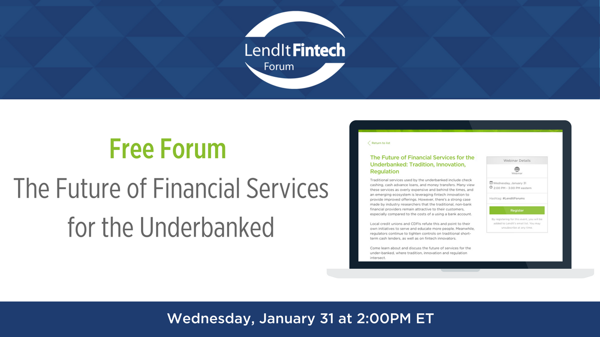 Fintechnexus's tweet photo. Join us for our second #LendItForums of 2018: The Future of Financial Services for the #Underbanked on January 31 with @getkashable @RiteCheck @CDCU_Federation @PennDesign https://t.co/vmeKwSqili #finclusion #financialinclusion https://t.co/ozRr4qwqza