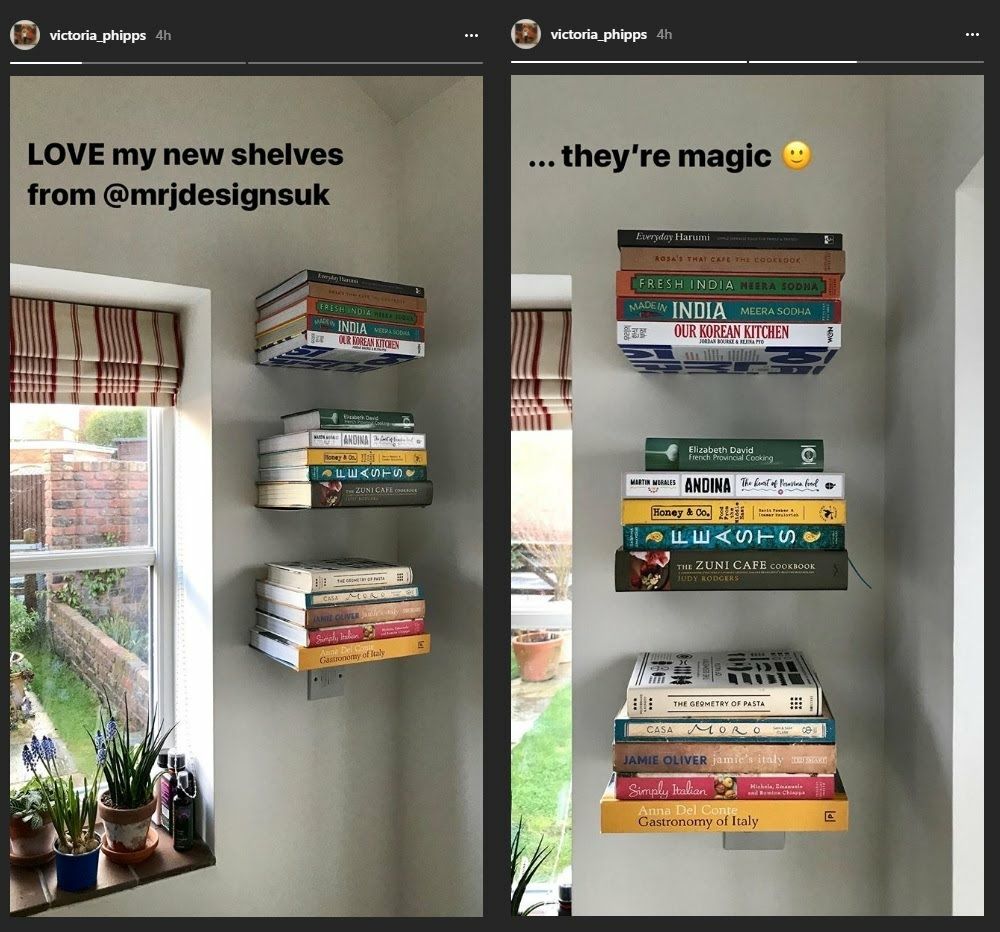MrJDesignStudio's tweet image. Thanks a bunch to @Victoria_Phipps for sharing such lovely photos of her floating bookshelves! They look great.