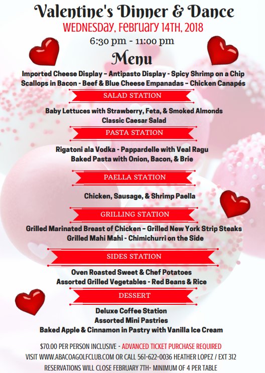 Make your reservations now, Abacoa Golf Club's Dinner &amp; Dance books up quickly!