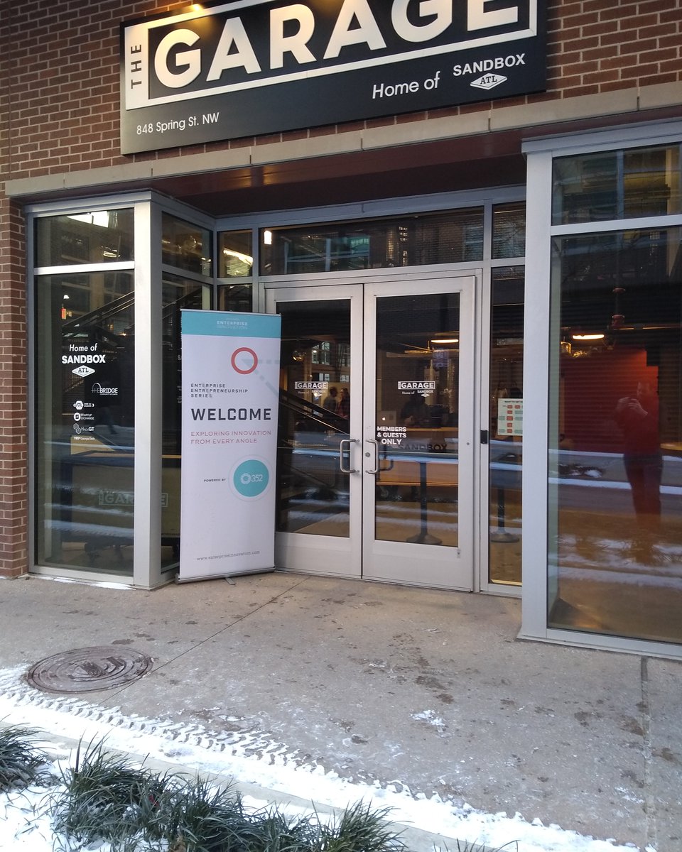 threefivetwoinc's tweet photo. If you're braving #ATL streets today, #EESAtlanta with Carrie Moore of @Delta's The Hangar innovation lab is still on. Check us out at our new venue, @SandboxATL! https://t.co/G0evekokPc