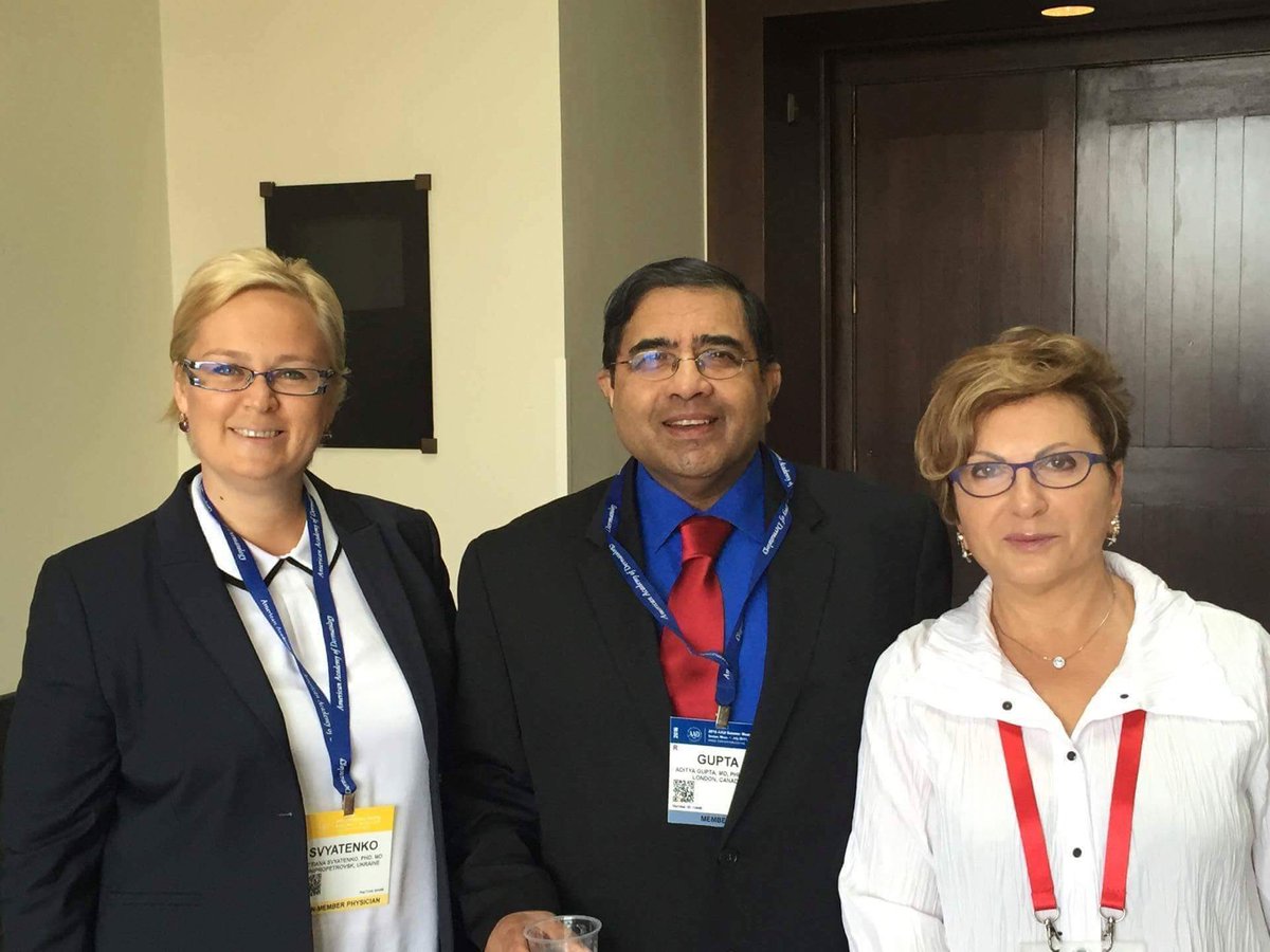 IntSocDerm's tweet photo. Throwback Thursday again! Prof Tatyana Svyatenko from Ukraine, Dr Aditya Gupta from Canada with our Secretary General Dr Nellie Konnikov at the AAD 2016 #tbtisd #hrowbackthursday #intsocderm #aad2016 #network #globaldermatology #dermatology #dermatologymeeting https://t.co/tvQ5hwC1oi