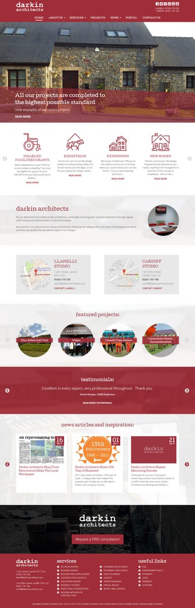 WeArePedwar's tweet photo. Just put a #website live for Darkin Architects. We're really proud of this one. Take a look and tell us what you think:

https://t.co/sc2ZzJn3ti

#webdesign #webdevelopment https://t.co/GZhrJmcXMw