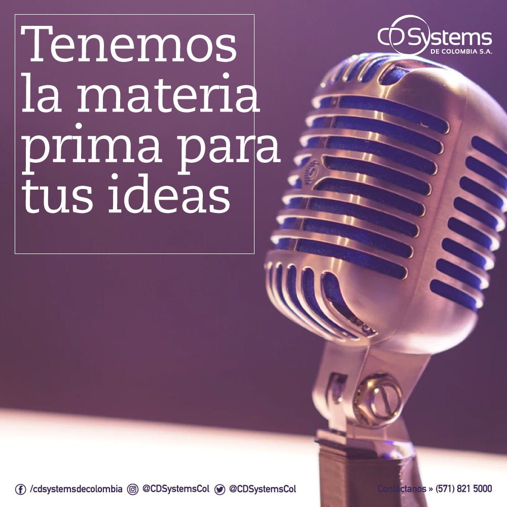 CDSystemsCol's tweet photo. Si lo que buscas es materializar tu música, en CD Systems de Colombia te ofrecemos las mejores alternativas para conseguirlo.🎸🌎🎶
.
.
#musica #talento #cdsystems #like4life #follow4follow #projects #artists https://t.co/YQNnSE8YoF