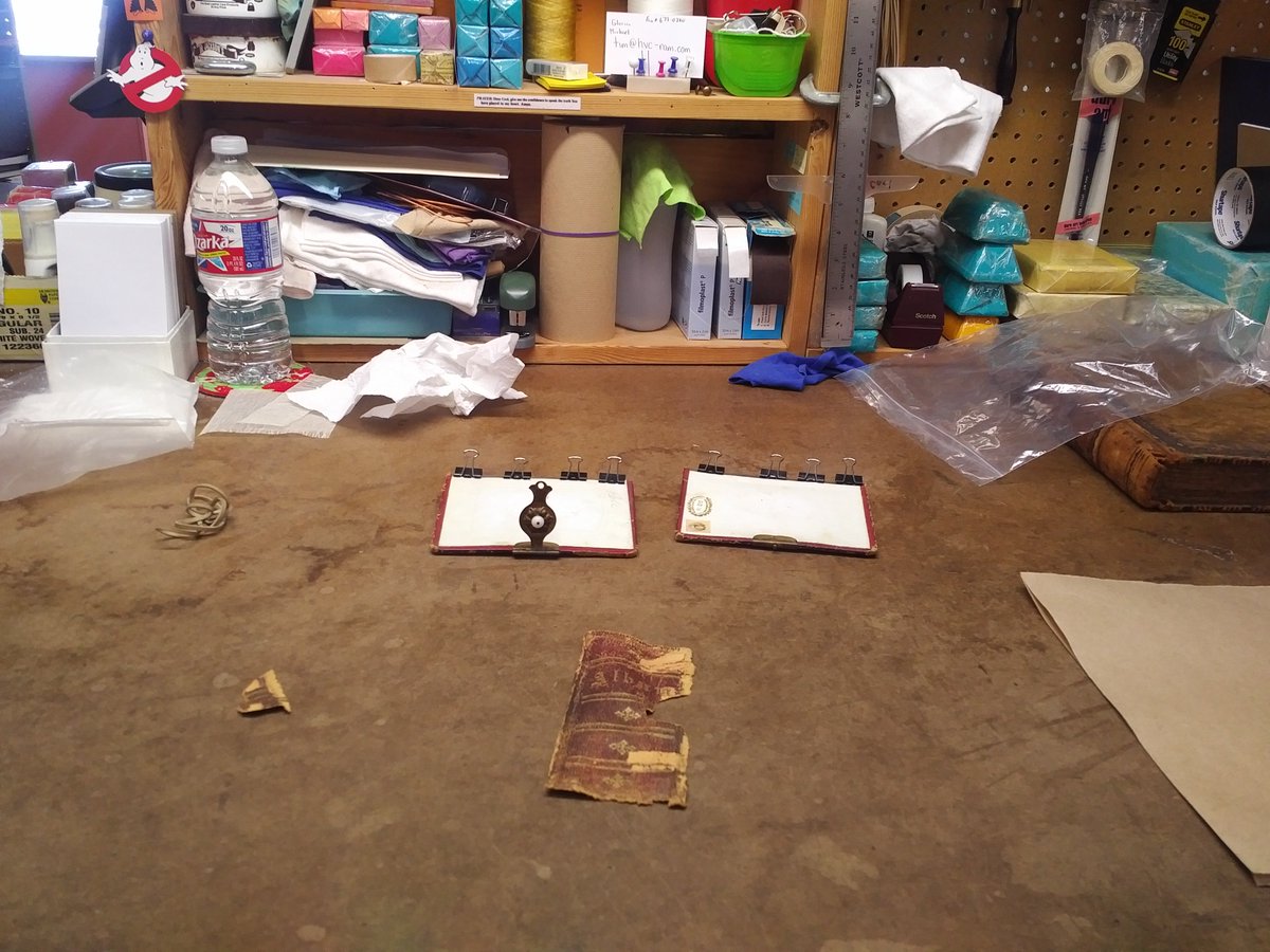 HVCBooks's tweet image. Beautiful #family #photo #album complete with tintypes 

#restored and ready to go 

#books #bindery #bookbinders #bookbinding