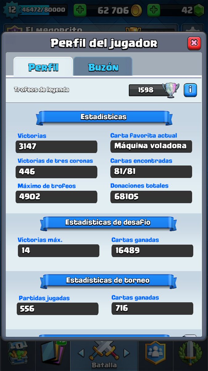 Son mis estadísticas por si algún clan competitivo está interesado, MD
