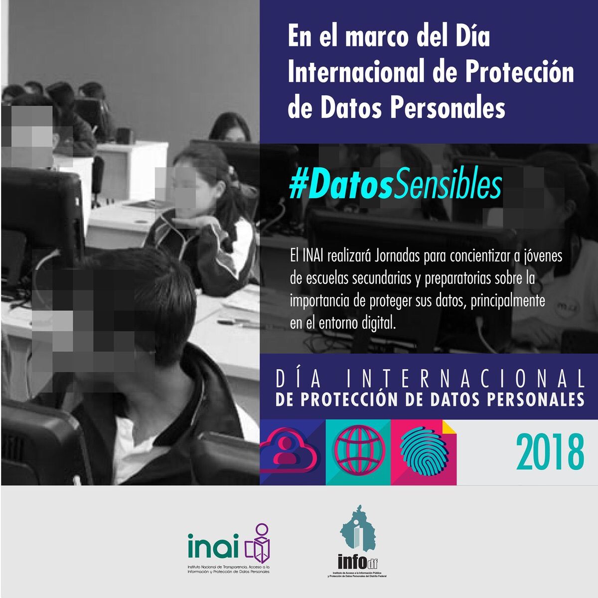 lgparranoriega's tweet photo. Continuamos con los talleres de sensibilización en protección de datos personales en escuelas, hoy estaremos en Esc. Sec. #15 Alberto Einstein en #CDMX y en @CONALEP_Mex en el marco del Día Internacional de Protección de Datos Personales 2018 @INAImexico https://t.co/yxqImFO7Qv