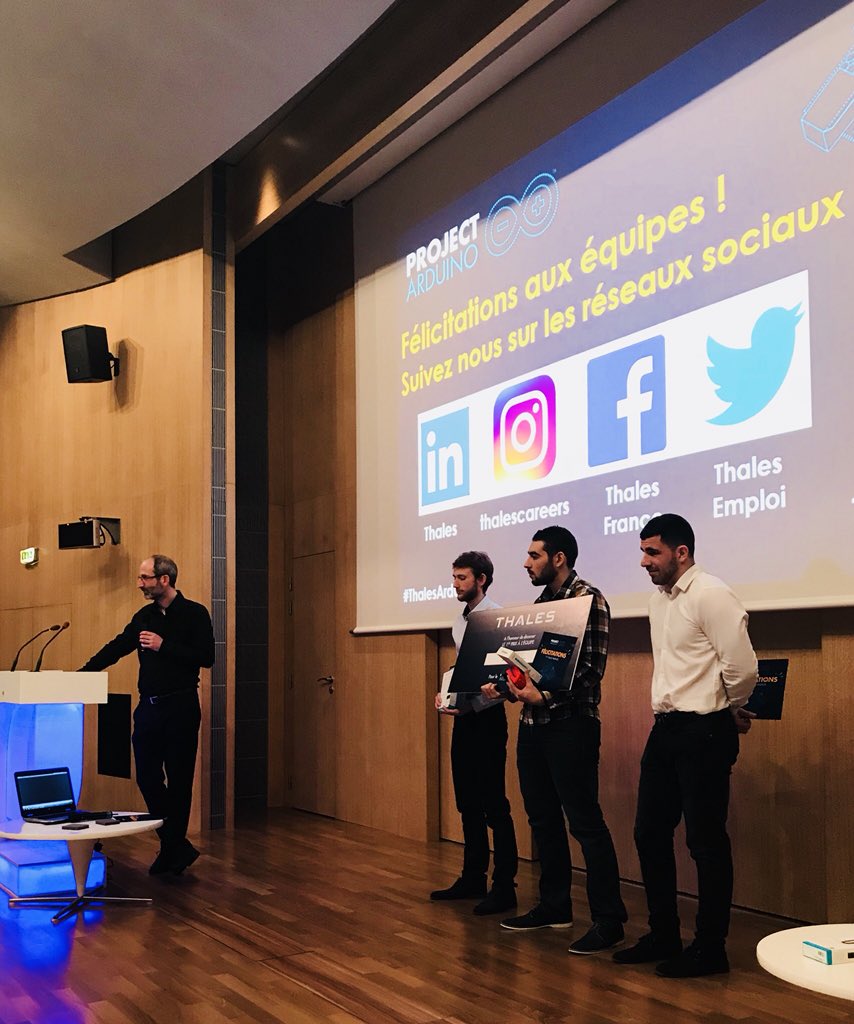 tanyacortegaca's tweet image. France country winner joining the other 10 finalists in the #Thalesarduino competition is...Team Skyfall! Congratulations! #winners