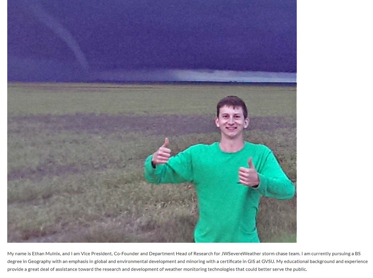 I am very proud to be recognized by Grand Valley's Geography Department website for what I have done with tornado research and severe weather safety through <a href="/JWSevereWeather/">JWSevereWeather</a>. Thank you! <a href="/Geography_GVSU/">Geography <a href="/GVSU/">Grand Valley State</a></a> @GVSU