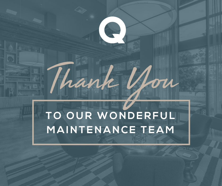 TheQueueApt's tweet image. We LOVE our The Queue crew and today we're celebrating our wonderful maintenance team on Maintenance Appreciation Day!