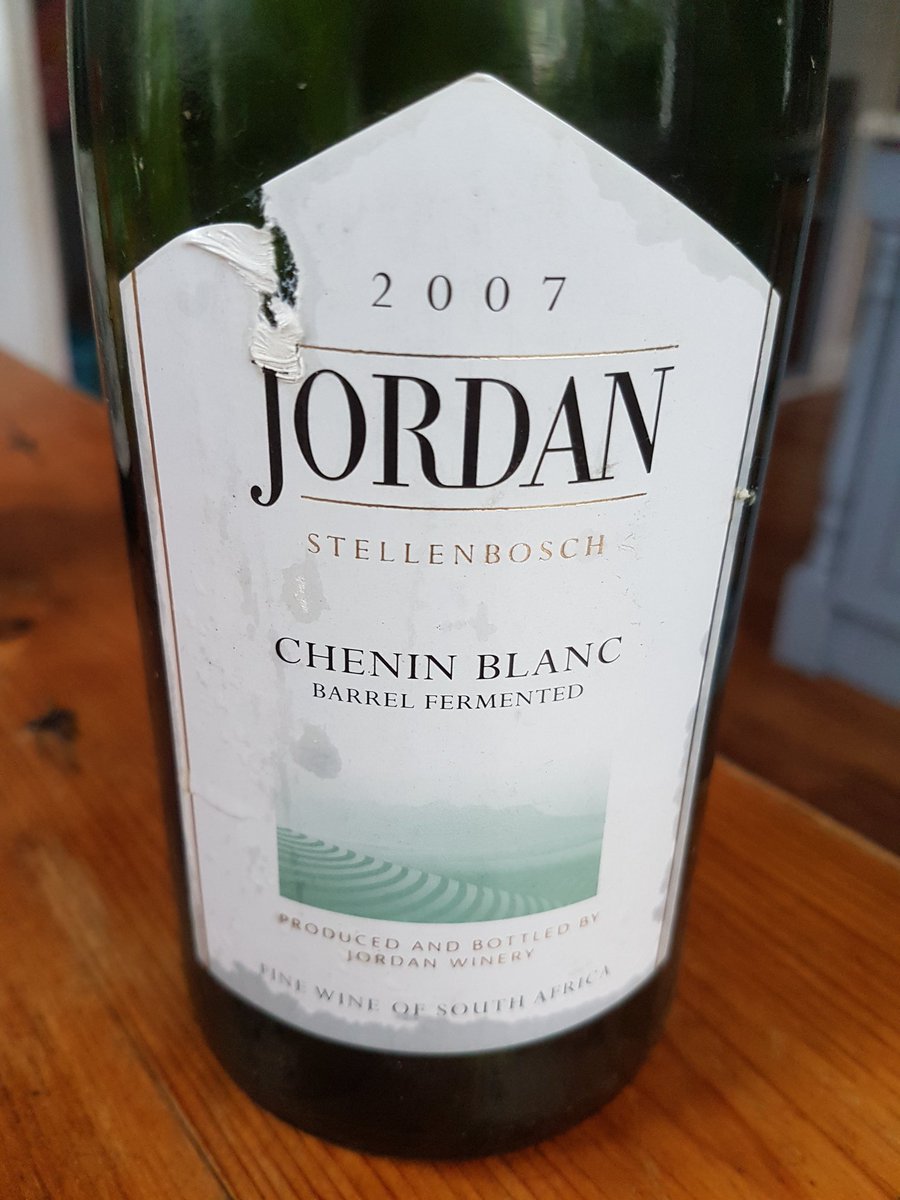 ChristianEedes's tweet photo. This @Jordan_Wines Chenin 2007 still going like a Boeing. Abv of 14.5% - alcohol is a preservative! https://t.co/Ls19jK9gnn
