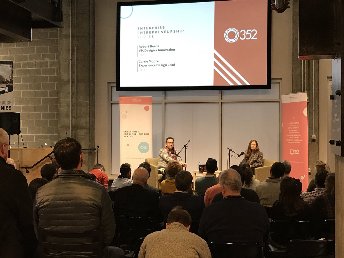 itsgeoffwilson's tweet photo. Great @352inc discussion with Delta’s Carrie Moore about design thinking, experimentation and failure. “Failure is tuition — it’s an investment into learning,” Carrie says. Spot on. #EESAtlanta #designthinking https://t.co/D3miHHPI4P