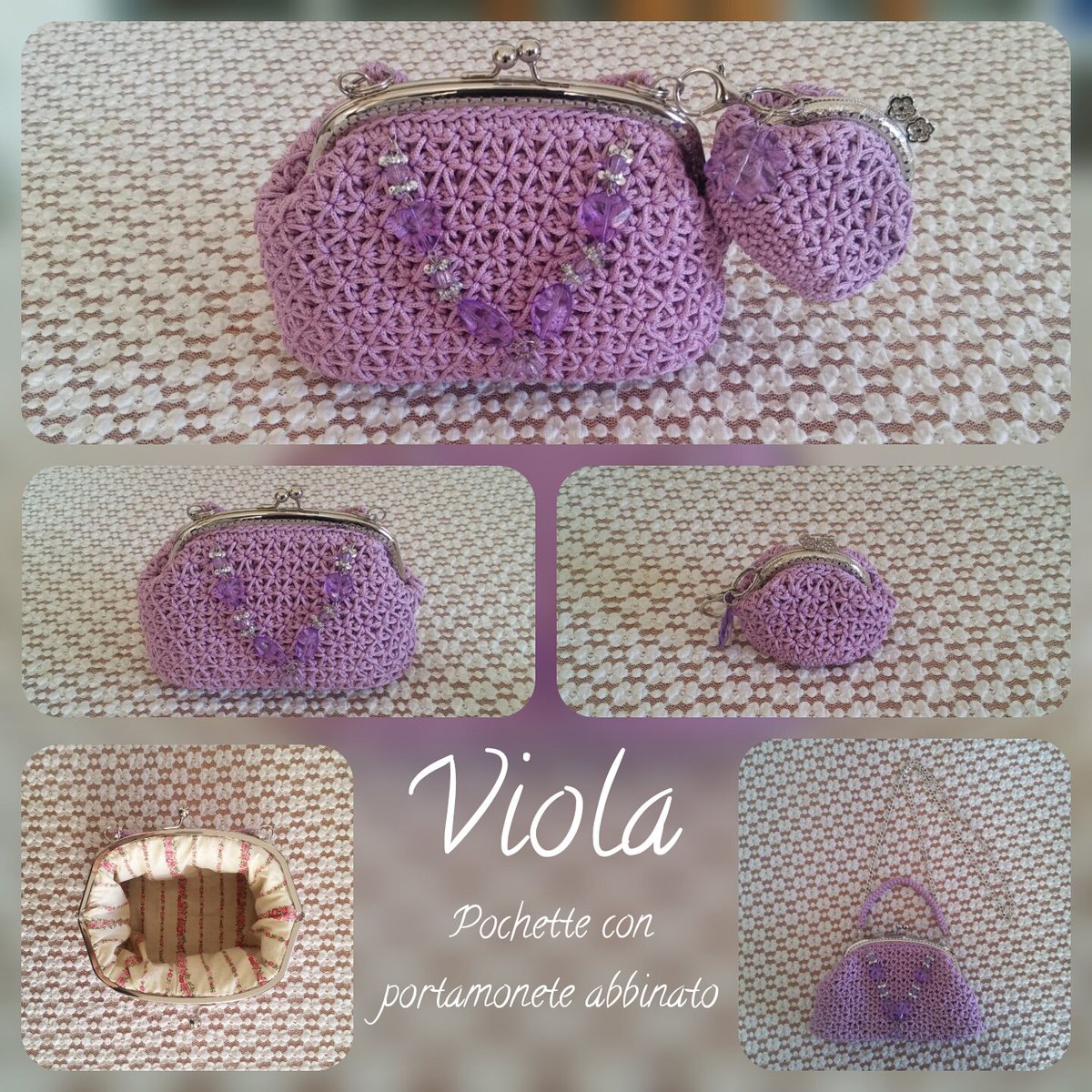 LaDoppiaE's tweet photo. Viola, pochette con portamonete abbinato pochette #portamonete #coinpurse #viola #uncinetto #crochet #fattoamano #handmade https://t.co/N75V85Q3XP