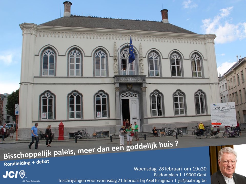 LinusDeny's tweet image. Bisschoppelijk Paleis, meer dan een goddelijk huis? Rondleiding &amp;amp; debat. Inschrijven per mail  naar jci@axbrug.be en dit tegen 21 februari. Organisatie van JCI Gent Artevelde.