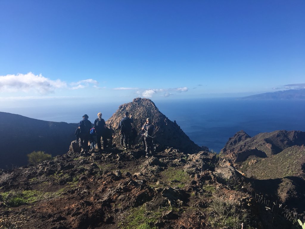 ProfPHaygarth's tweet photo. Day on north coast of #Tenerife with #starsoils #starstnr studying #geomorphology, volcanic plugs and a #ultisol, in a range of weathers! https://t.co/RKf6SBade8