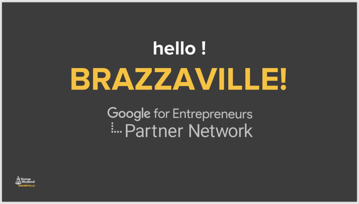 Startup Weekend Entrepreneurs Brazzaville tweet media
