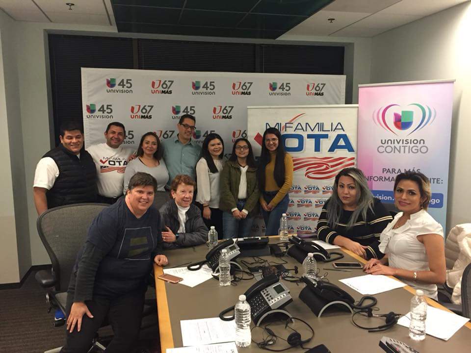 HRC members at Univision studio in Houston.