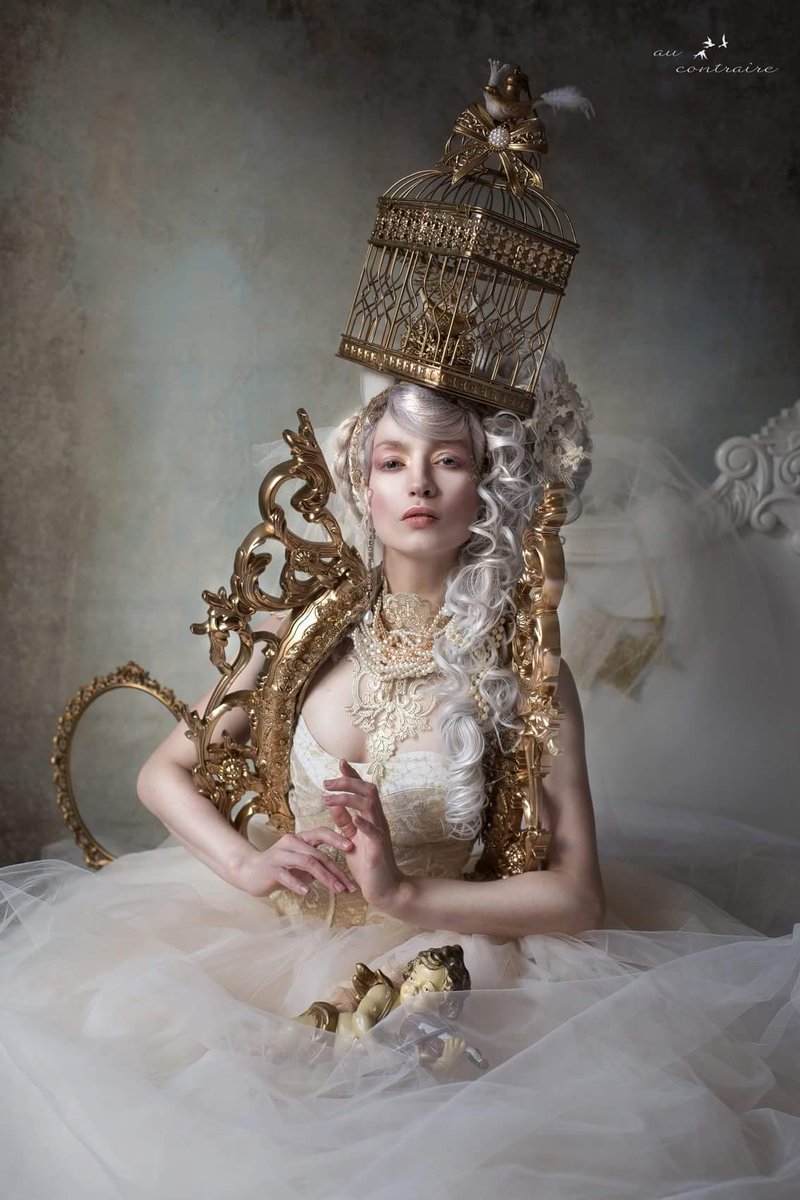 MFragility's tweet photo. Love love LOVE this set by Au Contraire! 
Hair by the amazing Julia Lionhair, makeup by Nico Iwan. And the model is yours truly <3 https://t.co/C88OSq8uox