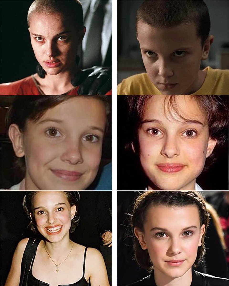 The similarities between Millie Bobby Brown and young Natalie Portman are U...