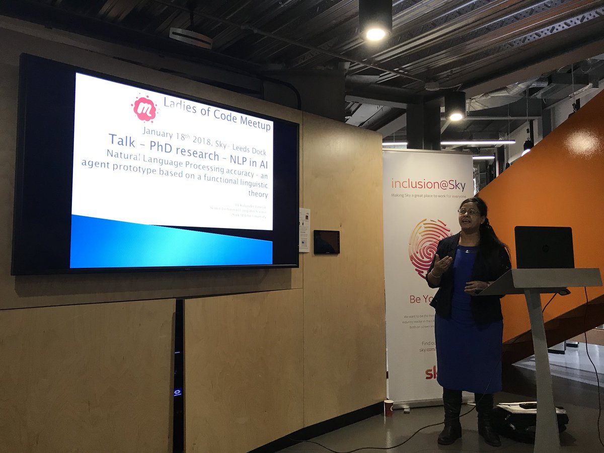 ReneeNo17's tweet photo. Thank you to all the brilliant speakers and to everyone who made time to join us at #SkyDigital in LeedsDock for the #LadiesofCode #LOCLeeds tonight. What a fabulous group of presenters and a thoroughly enjoyable night #Stem #geekgirl #ConsiderCoding @workforsky https://t.co/RICMs5Ic1H