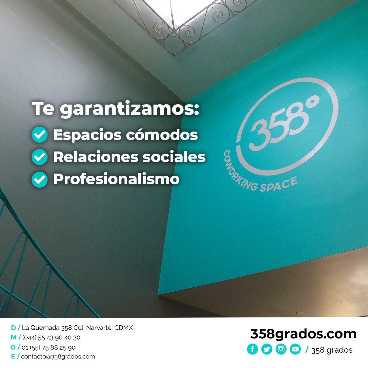 358grados's tweet photo. Sé tu propio jefe, lleva tus tiempos y deja fluir tus ideas. https://t.co/bQlCfeSIzu
