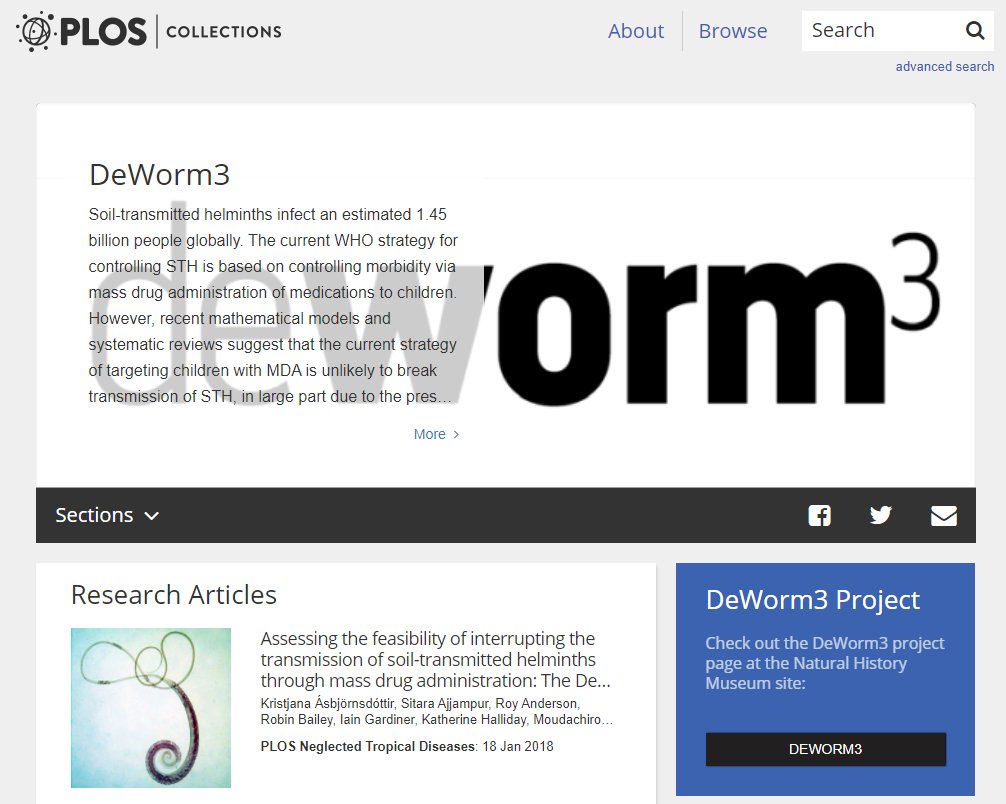 PLOS NTDs (@plosntds) on Twitter photo Interested in soil-transmitted helminths research and elimination? The <a href="/PLOS/">PLOS</a> DeWorm3 collection is now live! New DeWorm3 articles will also be added in the coming weeks, so check back for more content! collections.plos.org/deworm3 <a href="/deworm3_NHM/">DeWorm3</a> <a href="/NHM_London/">Natural History Museum</a> <a href="/jwalson/">Judd Walson, MD, MPH</a> #NTDs #STH Interested in soil-transmitted helminths research and elimination? The <a href="/PLOS/">PLOS</a> DeWorm3 collection is now live! New DeWorm3 articles will also be added in the coming weeks, so check back for more content! collections.plos.org/deworm3 <a href="/deworm3_NHM/">DeWorm3</a> <a href="/NHM_London/">Natural History Museum</a> <a href="/jwalson/">Judd Walson, MD, MPH</a> #NTDs #STH