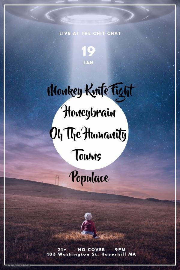 ESAREMone's tweet photo. #chitchatlounge #haverhill #ma #Friday #live #local #free 21+ 9pm @honeybrainband https://t.co/JdJQYBF11e