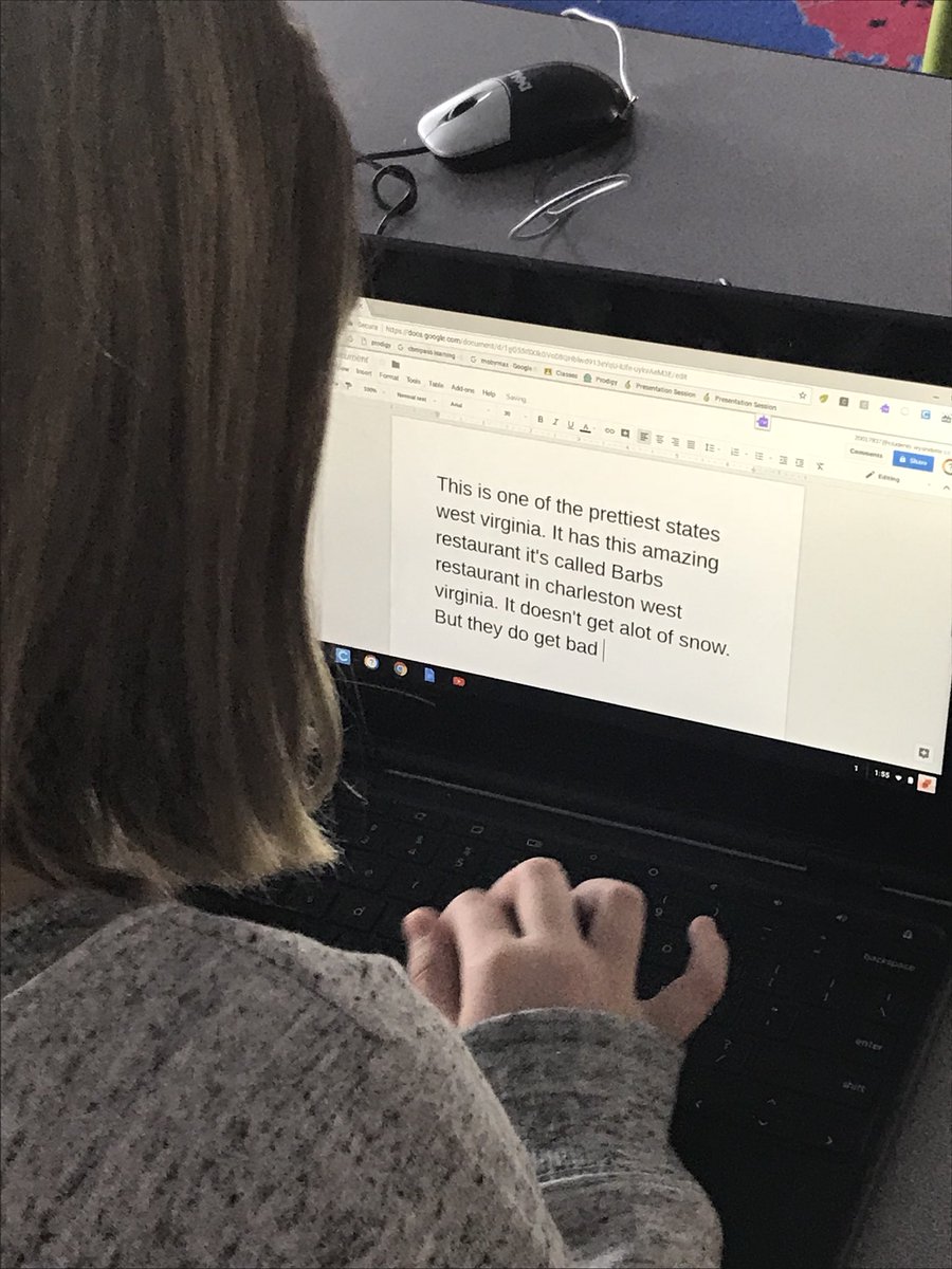 MrsPotterPLN's tweet photo. The students are excited to start our new research unit today! They will be writing a research paper on a state of their choice. One student was surprised to find that 27 million people live in Texas while only about 9 million live here in Michigan. #monpln https://t.co/qCYfNtO3Xq