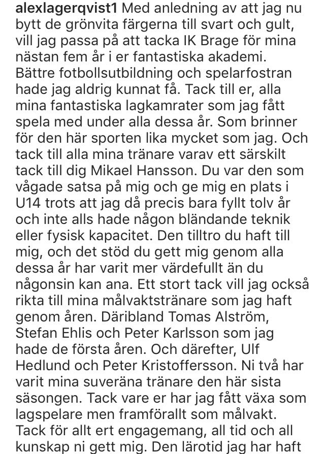 SektionBlixt's tweet photo. Aldrig hört om Alex Lagerqvist i IKB förrut, men uj vilket facit på tackbrev! #rörd https://t.co/CAWnFHqpmm