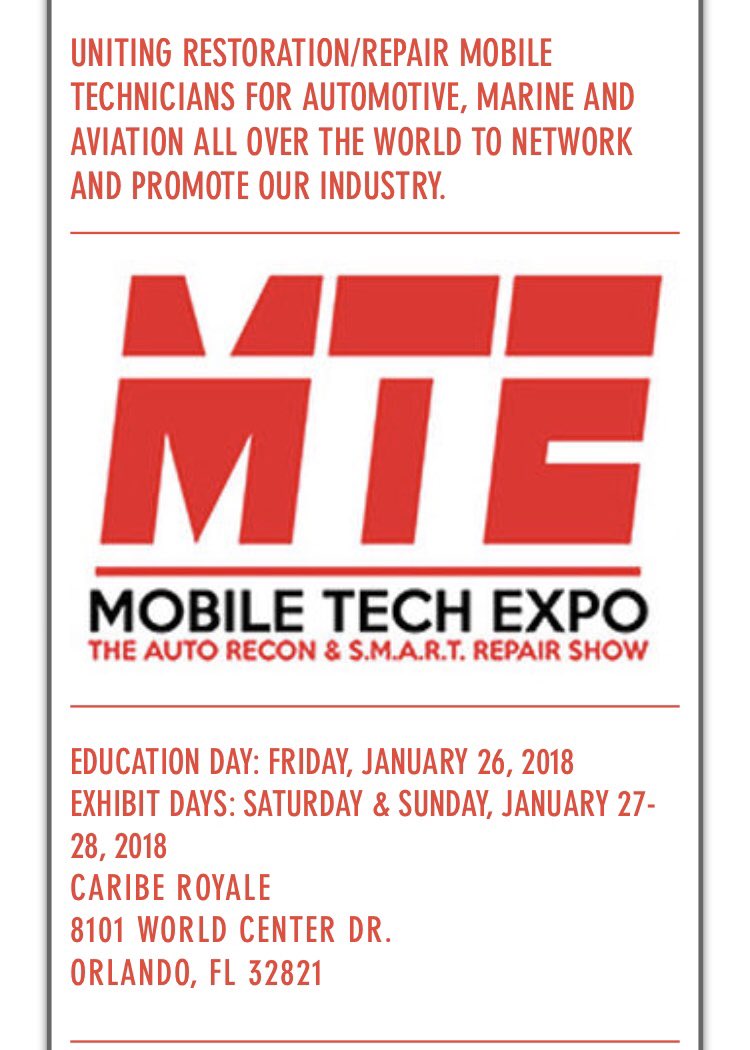 GottaDentAuto's tweet photo. Who else is going # MTE Orlando #paintlessdentrepairexpo#CaribeRoyale https://t.co/t0eqUiYWTm