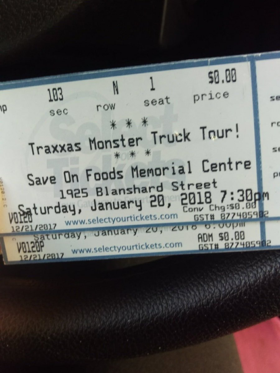 Monster trucks this weekend! Thanks <a href="/TheZone913/">The Zone @ 91-3</a> 🤗