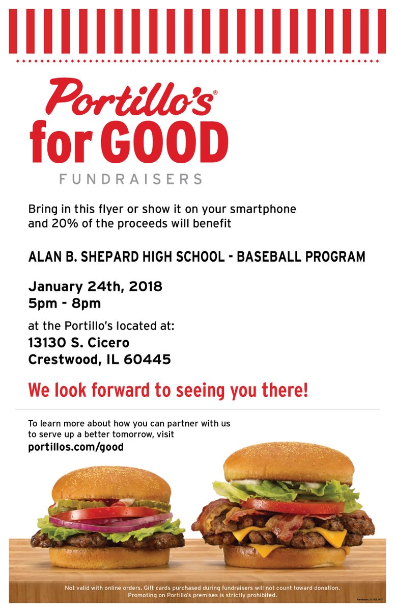 ABS_Athletics's tweet image. Support Coach @FDiFoggio and the #BaseballProgram @portilloshotdog in Crestwood!