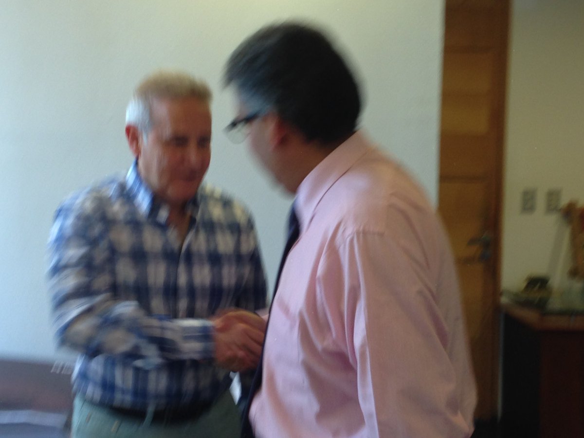 Gobernador de Choapa Patricio Trigo Rocco invita formalmente alcalde de Salamanca Fernando Gallardo Pereira  a participar en expo Choapa 2018.
#ExpoChoapa2018