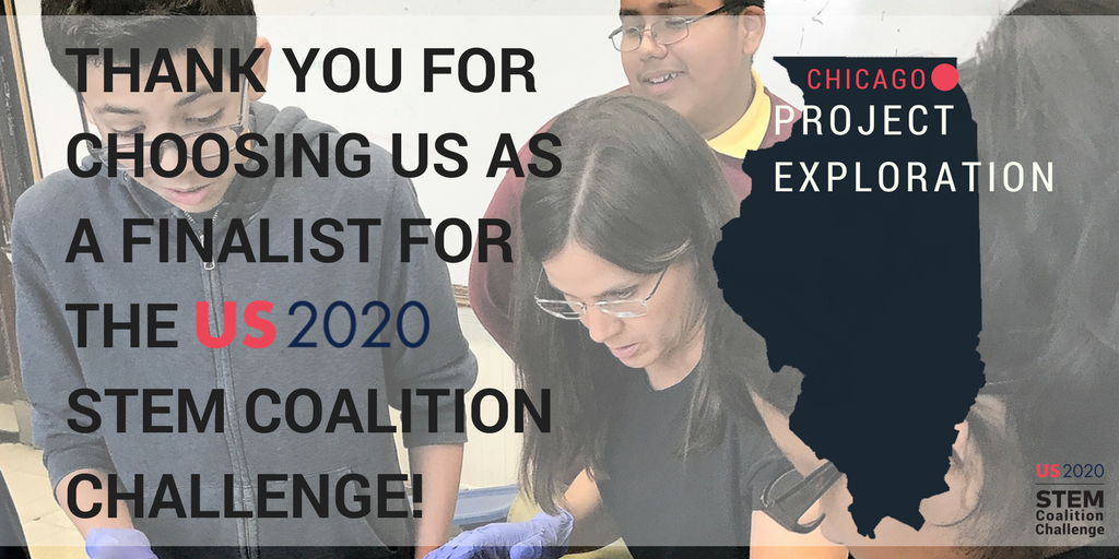 makers_mentors's tweet photo. Since 1999, Project Exploration (PE) has served 2,500+ middle &amp; high school youth from Chicago w/ quality out-of-school STEM programs. PE engages youth from communities traditionally underrepresented in the sciences, providing meaningful experiences w/ scientists. #US2020finalist https://t.co/mNX0dDyMVr