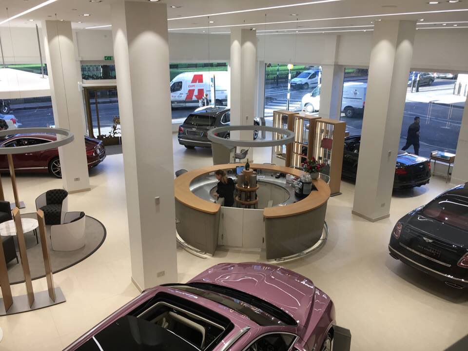 IPLimited's tweet image. We are pleased to have been chosen to refurbish the most famous car showroom in the world Bentley Jack Barclay for @HROwenBentley.  The project carried out in a phased operation, to enable the client to trade through out has been a compete success.
