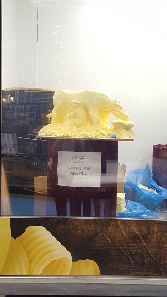 4HOntario's tweet photo. #ThrowbackThursday to #RAWF2017 and the @GayLeaFoodsCoop Butter Sculpture Competition! Which one is your favourite? @THERAWF https://t.co/s4Vbu5NxxR