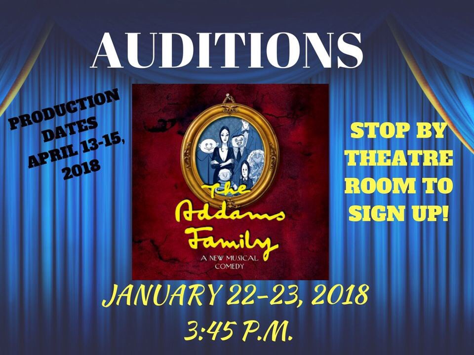 thesheafuqua's tweet image. ATTENTION: The Addams Family Musical Auditions are January 22nd &amp;amp; 23rd!! Hit me up or another FTD Officer for more details! Let’s make this the deadliest show EVER! 💀🖤🎭 @FalconTD @fhsfalcons1 @FHSstudentsec_
