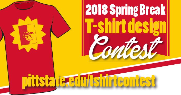 Calling all artist! Get in on the 2018 Spring Break T-shirt design contest today! Details and entry form here: bit.ly/pittstatetshirt