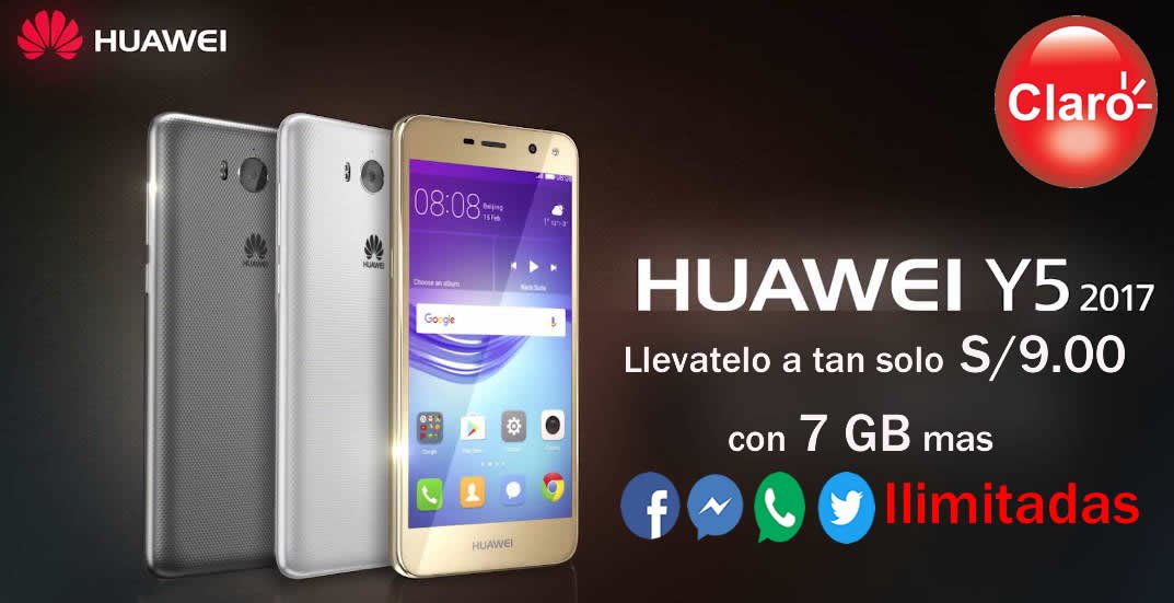ShopMegacel's tweet photo. Claro te trae el Huawei Y5 2017  aun precio de regalo a tan solo S/.9 soles, puedes pedirlo como renovación o portabilidad, para mayor información al wsp 962746823 https://t.co/VPmDsacXk3