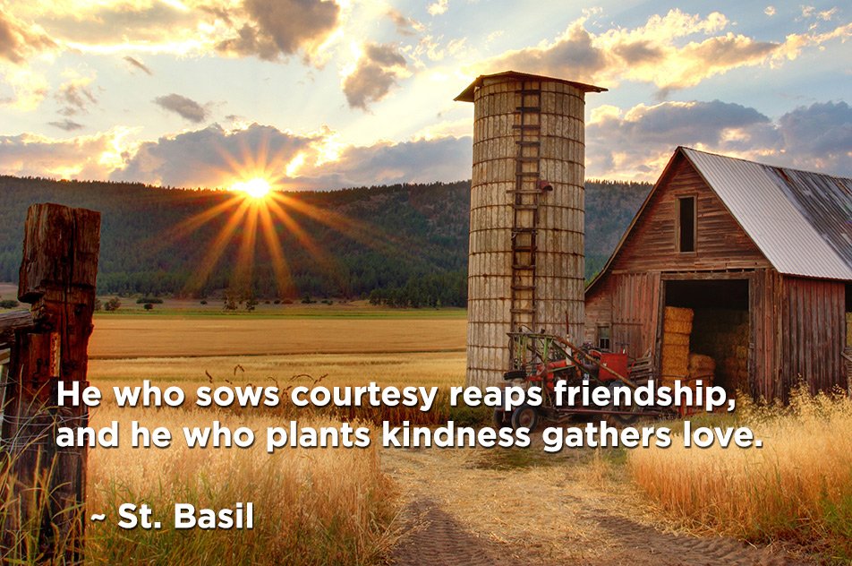 HelpChangeAmer1's tweet photo. He who sows courtesy reaps friendship, and he who plants kindness gathers love. ~ St. Basil #HelpChangeAmerica #ChooseLove https://t.co/DYslPGGC0d https://t.co/srs2KVkhDx