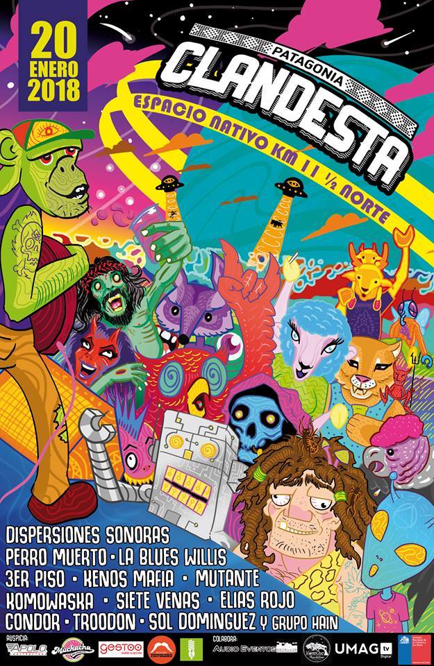 Sábado 20 de Enero se viene la 5ta versión de nuestro querido festival!
Patagonia Clandesta   #patagoniaclandesta2018 #patagonia #PuntaArenas #festival