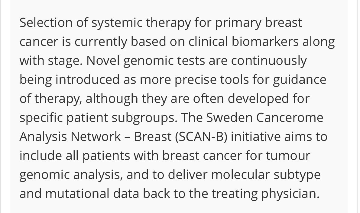weoncologists's tweet photo. Imagine a #Cancer study with with over 11,000 participants and nearly 8,000 #tumor RNA sequenced. That’s the #Swedish population based #SCANB #breastcancer study w the largest dataset in the #world. Read the newly printed review of this study @BJSurgery https://t.co/MFs8u6yCdn https://t.co/RR6eX2sFc1