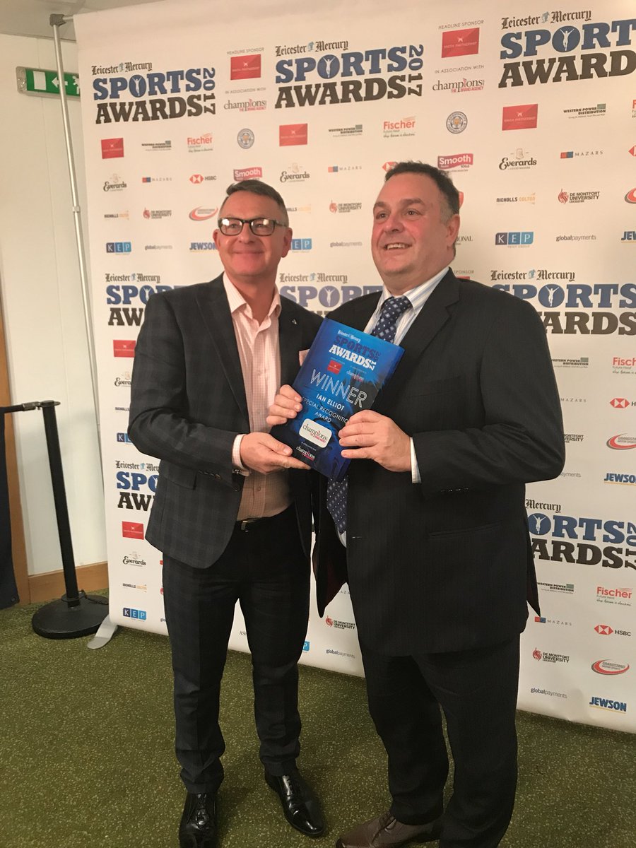 LMSportsAwards's tweet photo. Congratulations to #IanElliot on winning the Special Recognition Award! Sponsored by @ChampionsUKplc #LMSA2017 https://t.co/yTH5994aJa