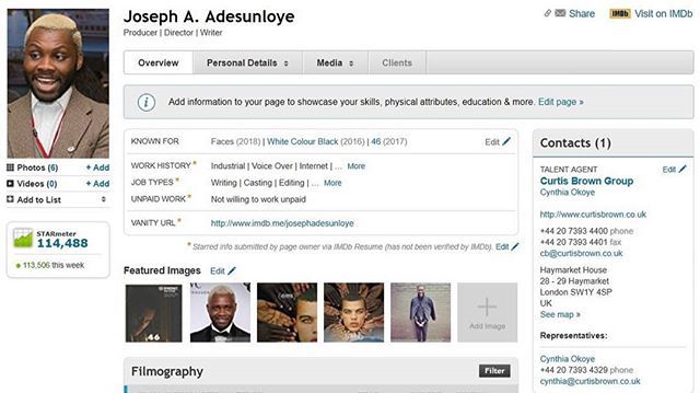 2018 is for <a href="/facesmovie/">Faces the movie</a> premiere and other opportunities. So if you need to contact me professionally my agent's details is here. Hope all your January(s) continues to go well.
****
#Film #Cinema #Director #FilmDirector #Screenwriter #Producer #Filmmaker… ift.tt/2DiH5ZM